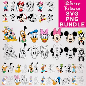 Mouse and Friends SVG Bundle, Mouse and Friends Svg Png Cricut, Bundle Mouse Svg Png