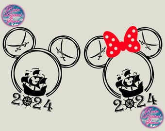 Bundle Mouse Pirates 2024 Svg, Mouse Pirates 2024 Bundle Svg Png Ai Eps Instant Download Vinyl Cut File Cricut File Printable File