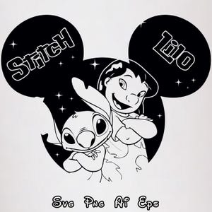 Lilo and Stitch Mouse Head Svg, Lilo and Stitch Svg Png, Lilo and Stitch Cricut File, Lilo and Stitch Mouse Ears Svg