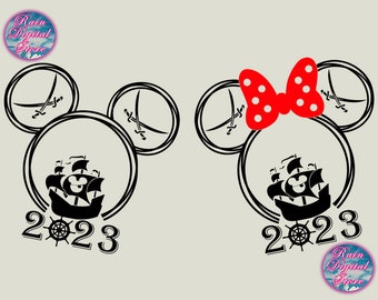 Bundle Mouse Pirates Svg, Mouse Pirates 2023 Bundle Svg Png Ai Eps Instant Download Vinyl Cut File Cricut File Printable File