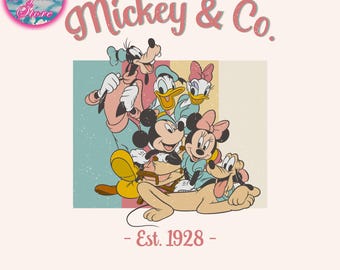 Mouse & Co Est. 1928 SVG PNG, Mouse and Friends Shirt, Family Trip Svg, Family Vacation Svg, Cricut File, Sublimation File, Mouse and Friend