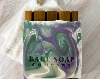 All natural, vegan, handcrafted, palm oil free, cruelty free, soap, eco-friendly packaging, cold processed