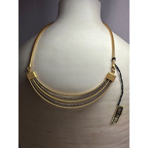 Vintage WJN 4-Strand Necklace 18 Karat Plated