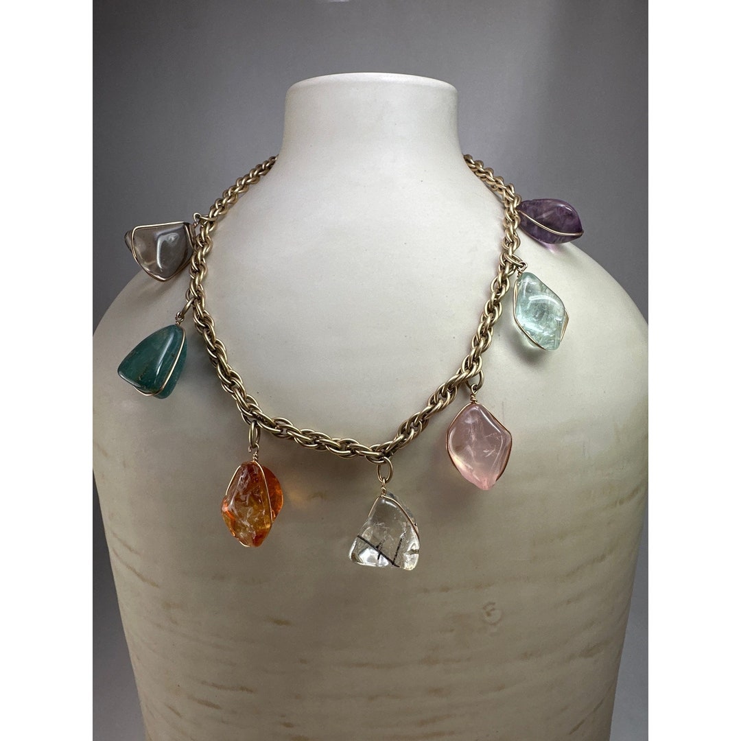 Tumbled stone necklace Clearance