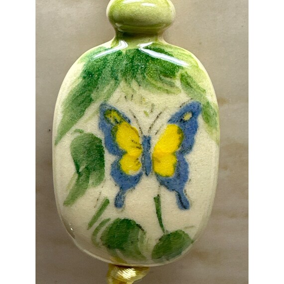Vintage Avon Tender Butterfly Ceramic Pendant Nec… - image 2