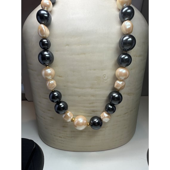 Vintage Monet Faux Pearl Necklace - image 1