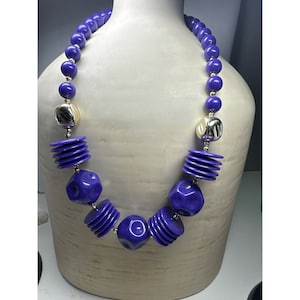 Vintage Purple Statement Necklace