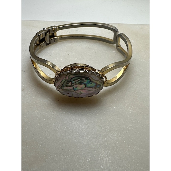 Vintage Abalone Cuff Bracelet - image 1