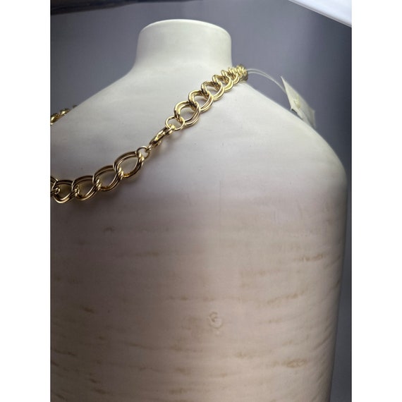 Vintage Goldtone & Black Charm Necklace - image 3