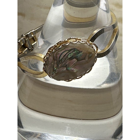 Vintage Abalone Cuff Bracelet - image 3
