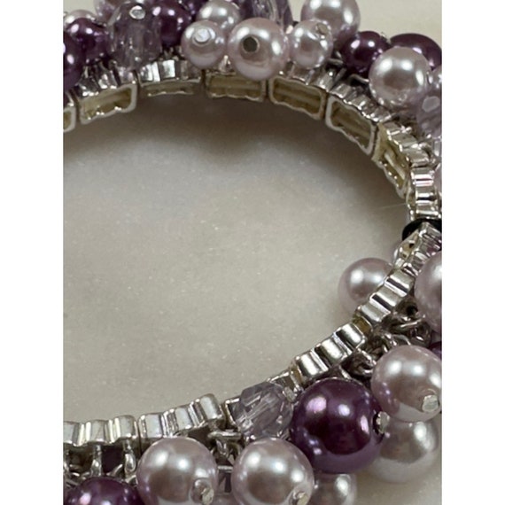 Vintage Avenue Purple Beaded Bracelet - image 4