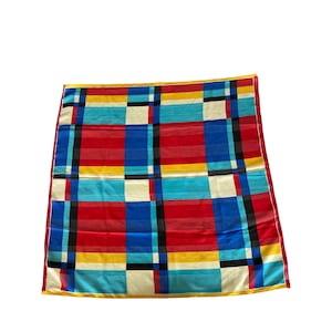 Vintage Color Fusion: Primary Color Blocks Scarf