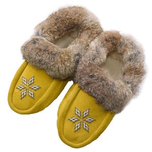Native dechic slippers unisex Canadian-Made Moccasins leather slippers for women luxury slippers real fur slippers