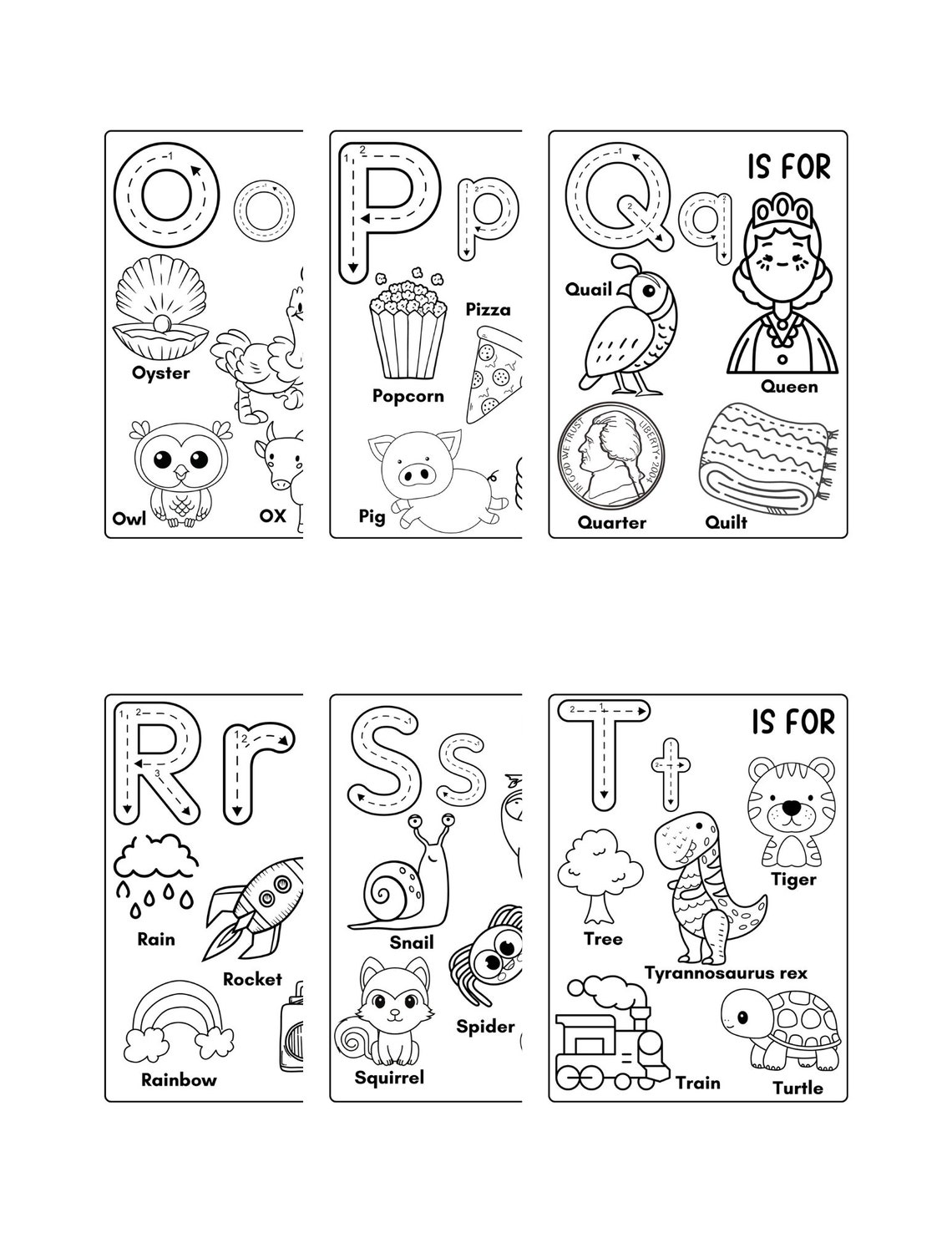 Abc Col Digital, Printable Alphabet Coloring Pages - 26 Pages - Etsy