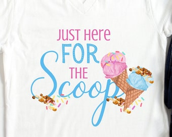 Revelación de género de helado PNG: Diseño "¿Qué tal?" (Descarga digital)