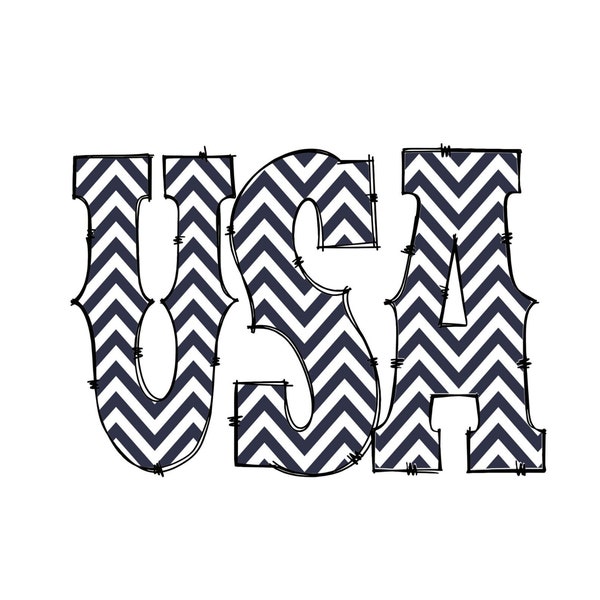 4th Of July Chevron Pattern Sublimation Design - PNG - Print On Demand - T-shirt - Heat Press - Sublimation - USA Iron On - Western Doodle