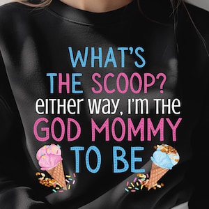 Le sexe de la future maman est un scoop Design à sublimation PNG pour transfert thermocollant Impression à la demande T-shirts Presse à chaud Brother
