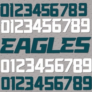 Eagles tröjnummer PNG: Philadelphia Football typsnitt (digital nedladdning)
