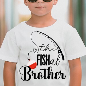 Big Brother Fishing Gender Reveal Design: Sublimation PNG (Digital Download)