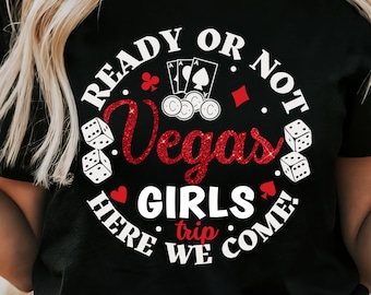 Glitter Effect Vegas Girl's Trip Sublimation PNG Iron On Transfer, SVG Cut File, T-shirt Design, Heat Press, Girls Vacation, Summer Vacation