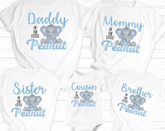 Elephant Baby Shower Family T-Shirt Iron On Transfers (PNG Digital Download)