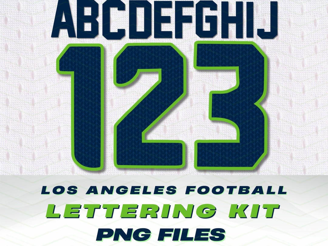 Seattle Football Jersey Lettering Bundle A–Z + 0–9 | High-resolution ...