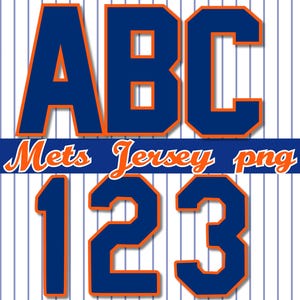Alfabeto e numeri del baseball di New York, lettere da baseball in formato PNG, lettere per maglie da baseball, kit di lettering per maglie da baseball in formato PNG da scaricare