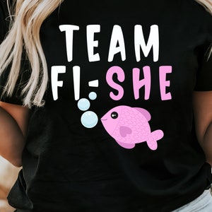 Fishing Gender Reveal Sublimation Design: Team Fi-she PNG (Digital Download)