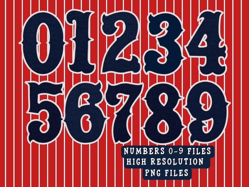 Boston Baseball Jersey Font: Faux Embroidered Alphabet & Numbers ...