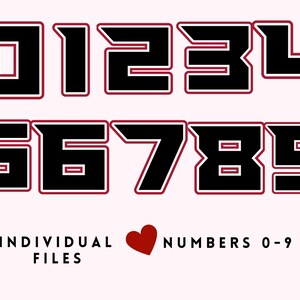 Atlanta Football Alphabet & Numbers Set: PNG Sports Font (digital ...