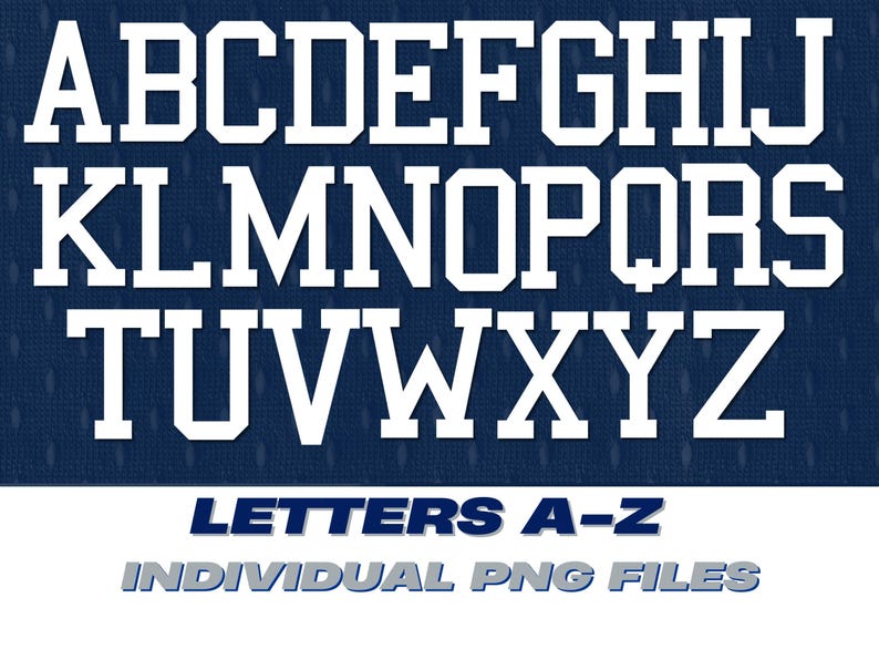 Dallas Texas Football Letters PNG: Royal Blue Sports Jersey Alphabet ...