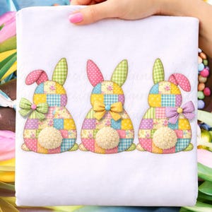 Coniglietto patchwork per sublimazione / Clipart pasquale in stile cottagecore (PNG)
