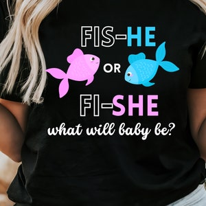 Design par sublimation de révélation de sexe de pêche pour le fer sur le transfert, HTV, presse à chaud, conception de révélation de genre de poisson ou de poisson, révélation de thème de poisson