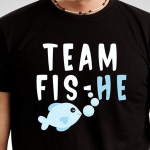 Fishing Gender Reveal Sublimation Design: Team Fis-He PNG (Digital Download)
