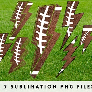 Retro Football Bolts PNG: Sublimation Design (Digital File)