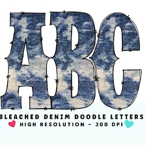 Denim blanqueado WESTERN DOODLE Alphabet & Numbers Set PNG - Scrapbooking, Elaboración, Plancha, Impresión, Letras Digitales, Letras Doodle, Grunge
