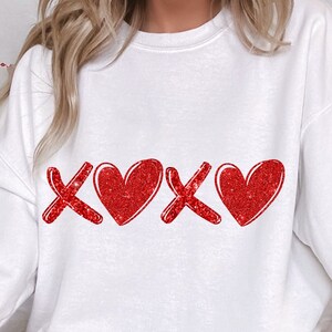 San Valentino XOXO PNG, Design a sublimazione per trasferimenti a caldo, Stampa su richiesta, Pressa a caldo, Sublimazione di cuori di San Valentino PNG