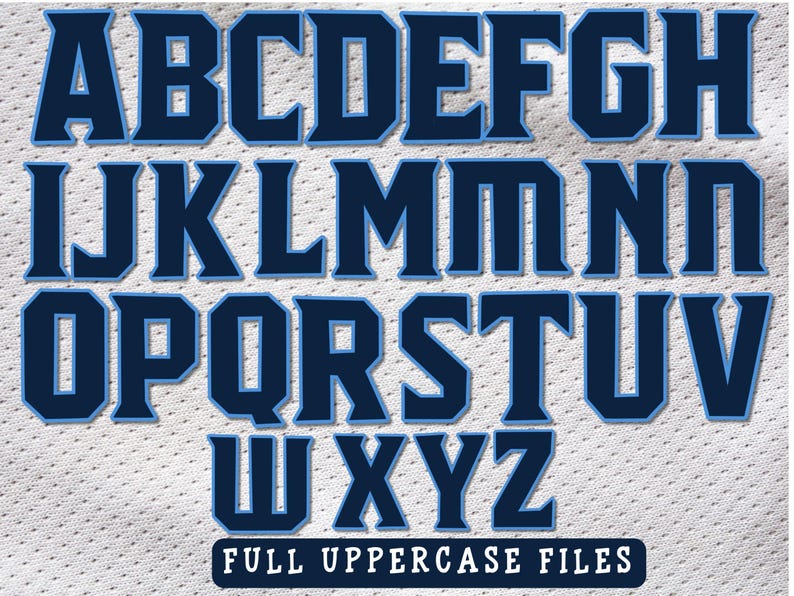 Tennessee Titans Jersey Alphabet PNG: Sports Team Letters (digital ...