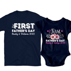 Set personalizzato di maglietta e body coordinati per la prima festa del papà