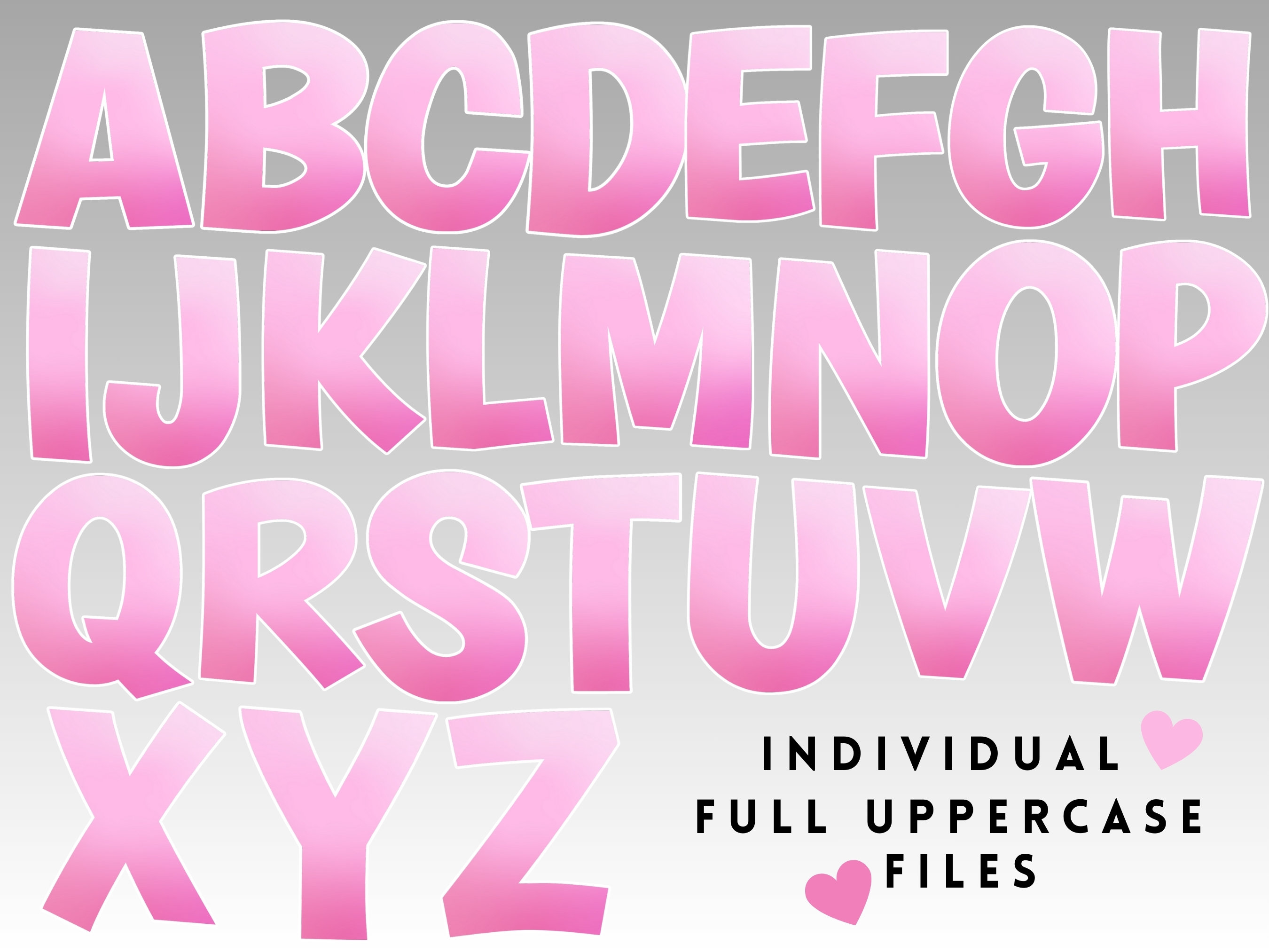 Pink Gradient Number Pink Gradient Alphabet & Numbers: PNG Digital Letters (digital Download ...