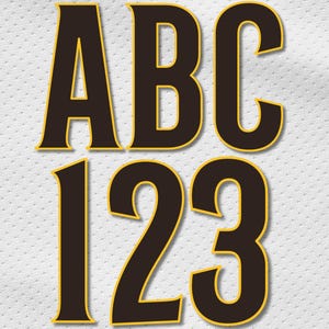 San Diego Baseball Jersey Font: Letters & Numbers PNG (Digital Download)