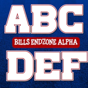 New York Football Endzone Buchstaben, Fußballbuchstaben PNG, Endzone Schriftart, Fußball Trikot Alphabet PNG, Trikot-Schriftzug Kit PNG, Sportschrift