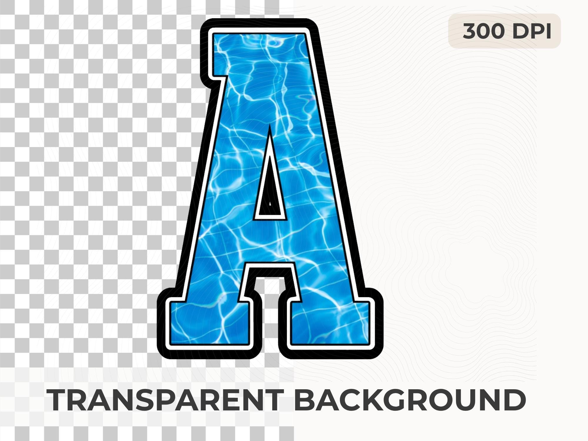 Realistic Swimming Pool Alphabet PNG, Water Letters Numbers, Sports ...