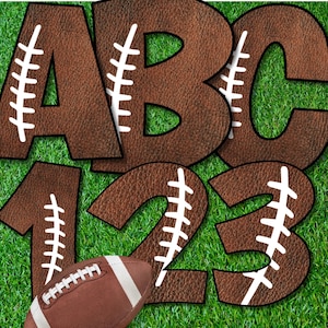 Alfabeto y números con textura de fútbol auténticos PNG, letras para álbumes de recortes, letras de imprenta, fútbol, letras, conjunto alfa, alfabeto con textura