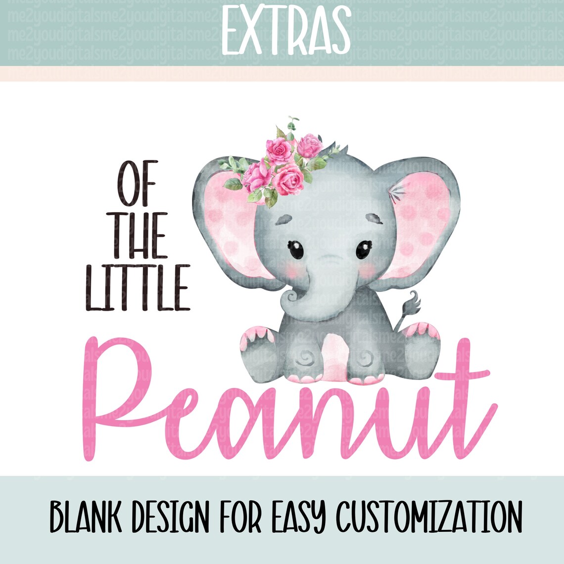 Elephant Baby Shower Family Bundle Iron on Transfers PNG Etsy