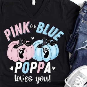 Calabazas rosas y azules Género Revelar PNG, POPPA rosa o azul te ama Diseño de sublimación para hierro en transferencia, calor a vinilo, prensa de calor PNG