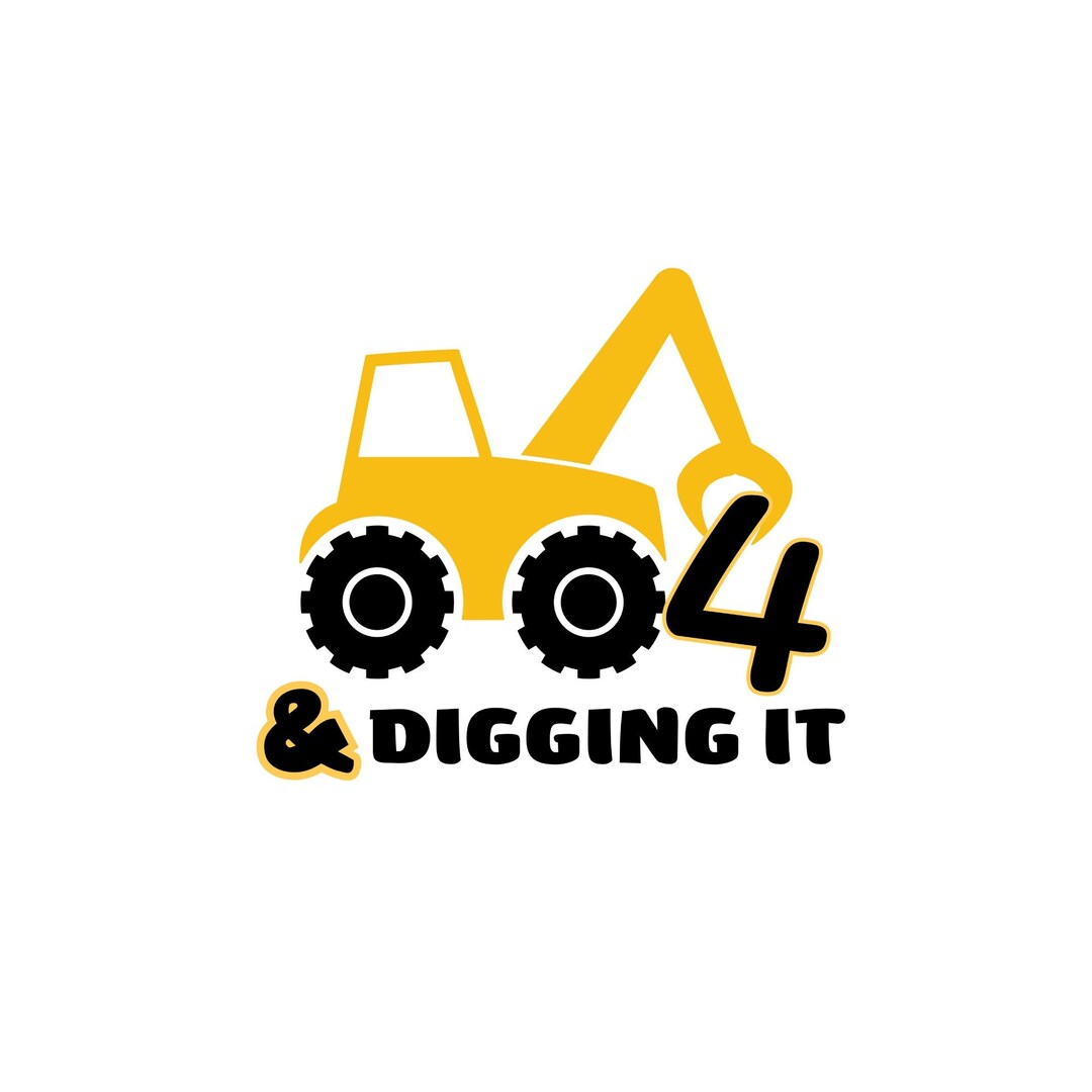 Construction Fourth Birthday PNG Sublimation Design for Iron on ...