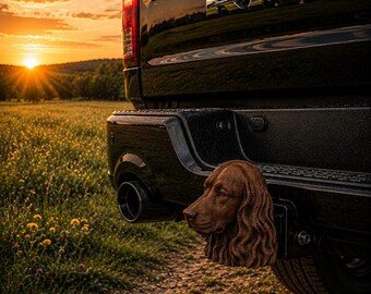 Copertura per gancio di traino Cocker Spaniel, Copertura per gancio di traino, Tappo a sfera da 50 mm, Tappo protettivo, Regalo per proprietari di cani, Accessorio per auto, Tappo a sfera