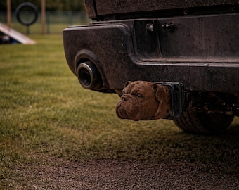 Boxer Dog Towbar Cover 50 mm Dog Lover Gift Premium Protective Cap Ball Head Dog Friend Accessory Caravan Trailer