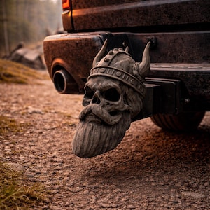 Teschio vichingo Corna vichinghe AHK Copertura testa sferica Cappuccio protettivo Copertura gancio di traino